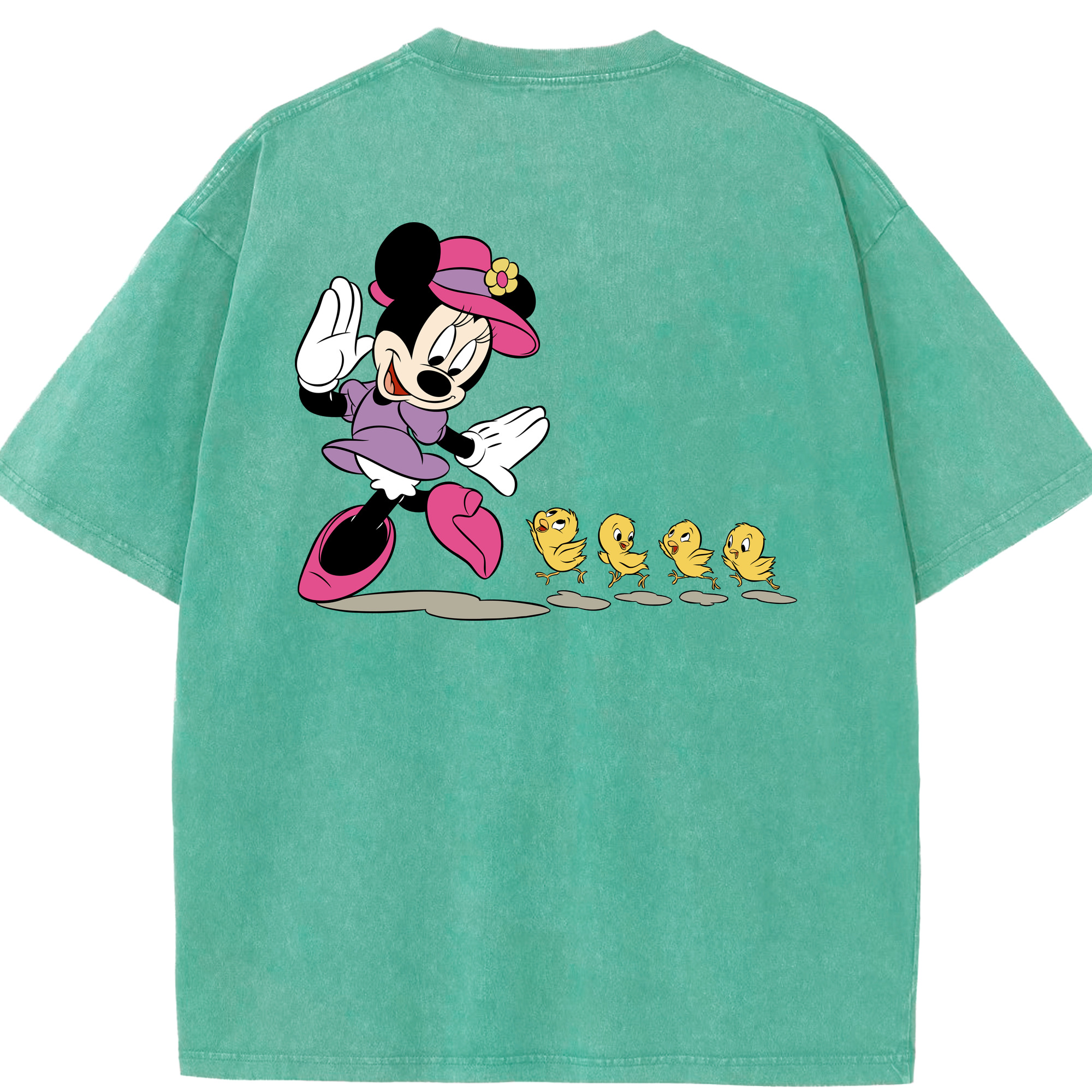 （画像用） ミッキーマウス Mickey Mouse 綿100% ヴィンテージ風 半袖Tシャツ（背面プリント）
